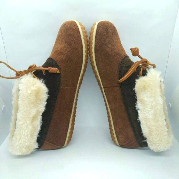 Sperry Top Sider Womens Brown Suede Leather Fur Lined Boots Size 9 M Boots Sperr - Picture 5 of 8